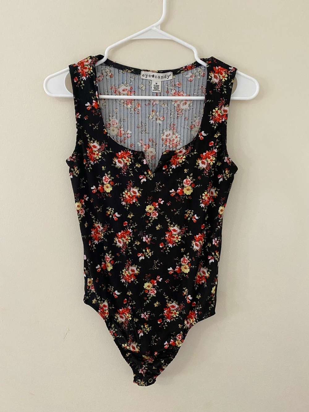 Eye Candy Multicolor maximalism Black Floral bodysuit